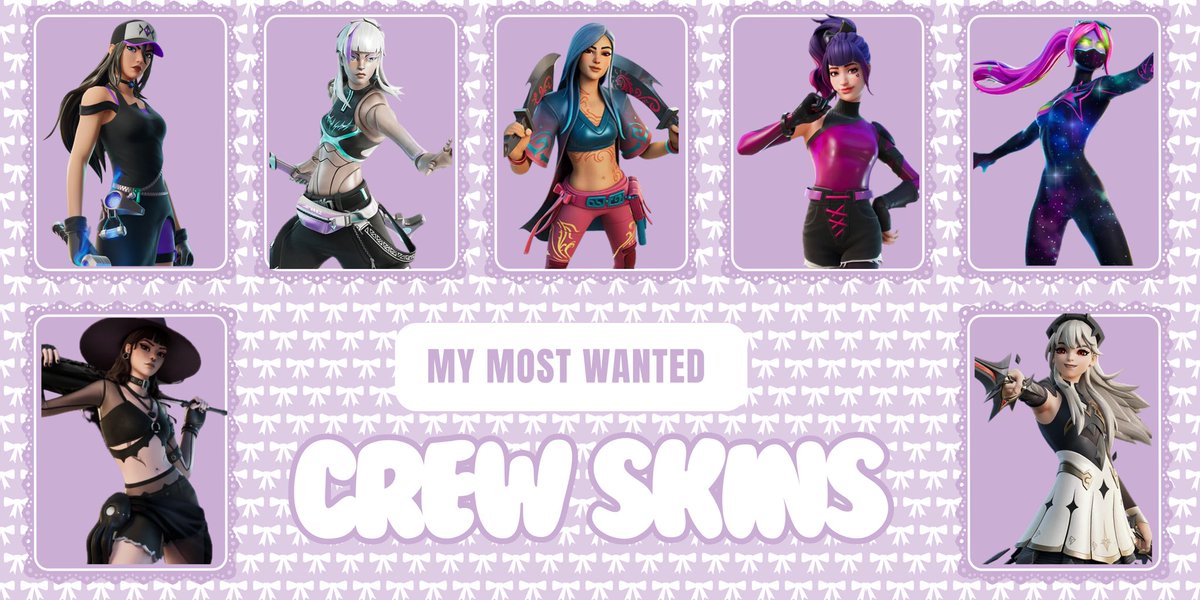 ☁️ my most wanted crew skins ☁️

hopefully fn finally lets us get crew skins we missed out on 🥹