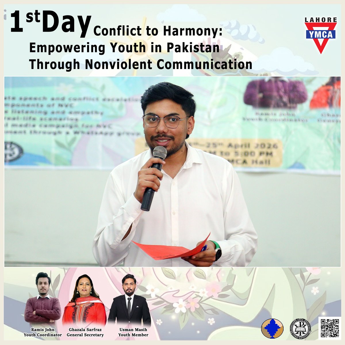 ymca_lahor59383's tweet photo. Day 1 - Workshop on Nonviolent Communication
Reflection of the participants on what did you learn today?
Participants use meta cards to write their own reflection and share it with everyone by Mr. Ramis John (Youth Coordinator)
#NonviolentCommunication #ConflictToHarmony #Peace https://t.co/Hs5z0rQJqE
