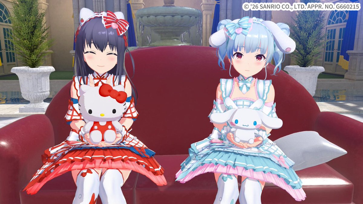 idolypride's tweet photo. ＼サンリオキャラコラボ開催記念ギフト第1弾🩵／

4/27(月)12:00~
ドリームパレード衣装とカチューシャと交換できるコラボメダル5枚と
アイドル21人分のポーズ「キティと一緒(座る)」と「シナモロールと一緒(座る)」をマネージャーの皆様にプレゼント🎁

#アイプラサンリオキャラコラボ https://t.co/ccXGt4f8e9