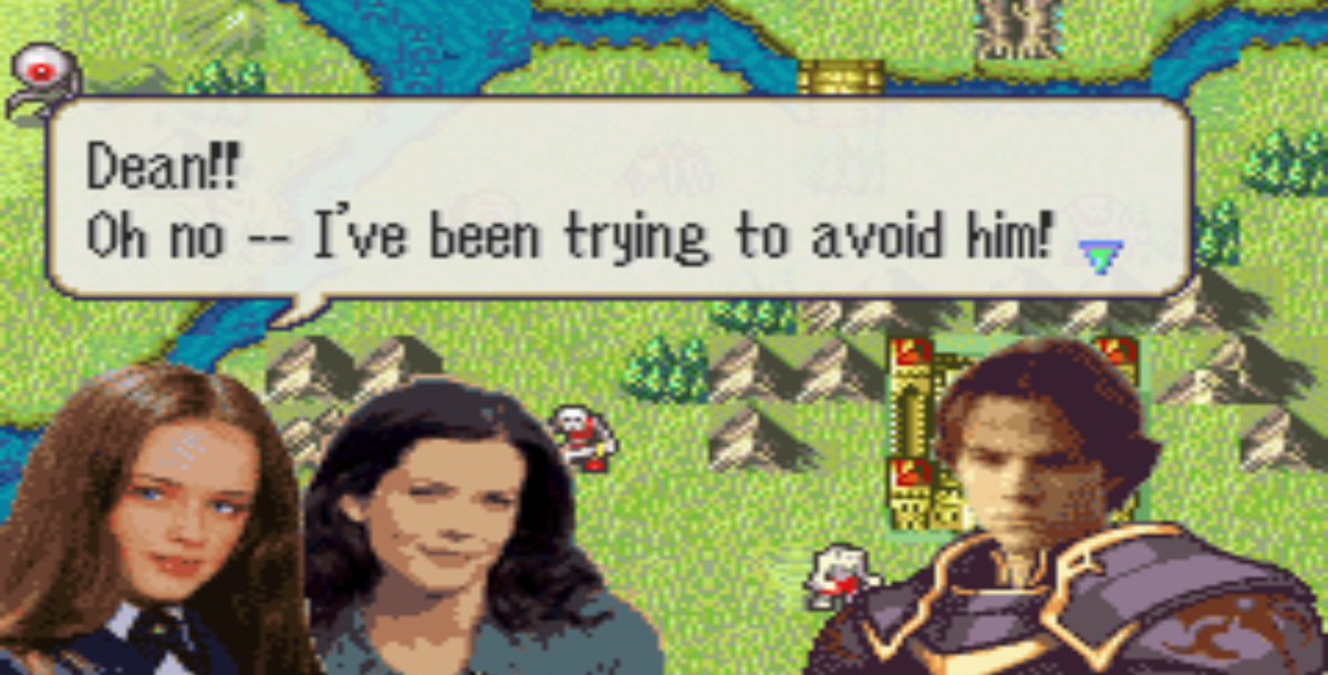 Someone made a Gillmore Girls hack of Fire Emblem 8.

Gotta love that internet.