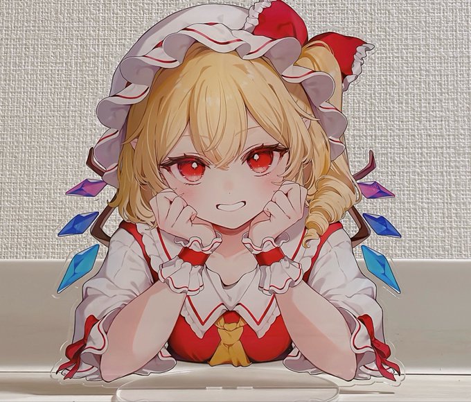 春例で頒布するアクスタのサンプル! 印刷が鮮やかで綺麗です!! 高さ約19cmのBIGサイズ