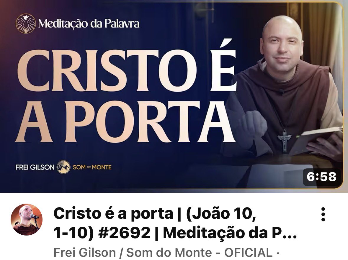 Cristo é a porta | (João 10, 1-10) #2692 | Meditação da Palavra youtu.be/DdVg6dtlcQw?si… via <a href="/YouTube/">YouTube</a>