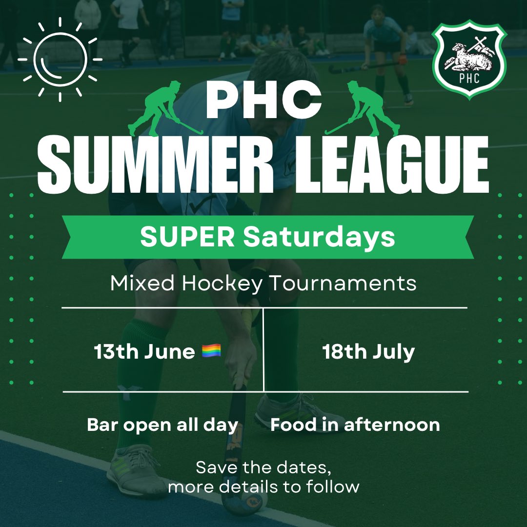 PrestonHC1903's tweet image. SAVE THE DATES 🏑☀️

Super Saturdays:
13th June 🏳️‍🌈 (Pride themed)
18th July

Women’s Sundays:
31st May
5th July

Umpire Development events:
31st May
5th July

Booking forms for these events will go live in the coming weeks, stay tuned!

#phc #preston #hockey #summerleague #umpire