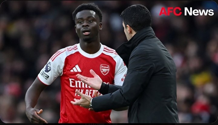 AFCNews903715's tweet photo. 🗣️Mikel Arteta expects Bukayo Saka to produce big things for #Arsenal in our remaining games this season: “We certainly have in Bukayo one of the most influential players we have had in the past few years. #AlbumEPInternacionaldoAno #lamansiónvip #AFCSpares #AFCTickets #afc https://t.co/GafRoSrXbb