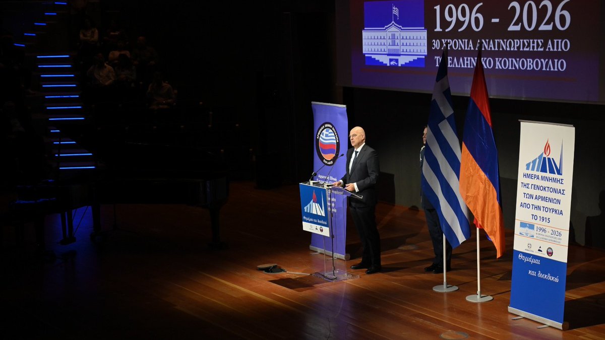 NikosDendias's tweet photo. Στην εκδήλωση για την Ημέρα Μνήμης της Γενοκτονίας των #Αρμενίων, στην οποία είχα την τιμή να να είμαι κεντρικός ομιλητής. Μια Ημέρα η οποία δεν ανήκει απλώς στο ημερολόγιο των επετείων, αλλά στη συλλογική συνείδηση της ανθρωπότητας.

#Αρμενία #Armenia #Genocide https://t.co/GHDg42JvVe