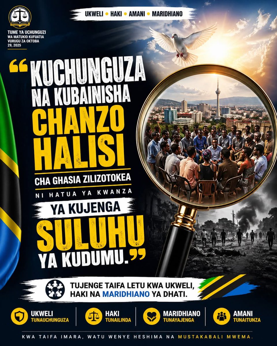 Baraza_Kuu's tweet photo. Tujenge TAIFA letu kwa ukweli , haki na maridhiano ya dhati. https://t.co/I9uDkjq4aw