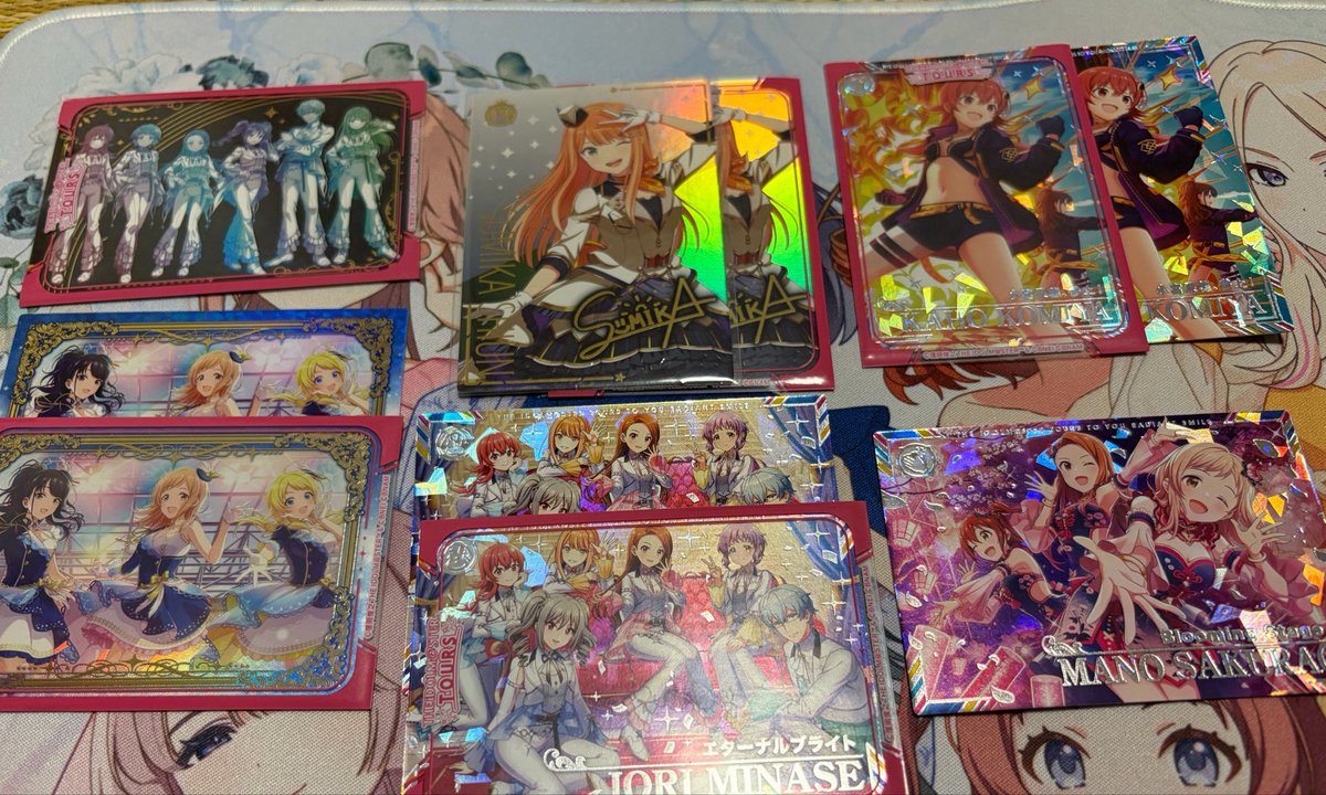 ツアマス5弾進捗 偏りすごいけど、パラレルめちゃでてるし、真乃さん
