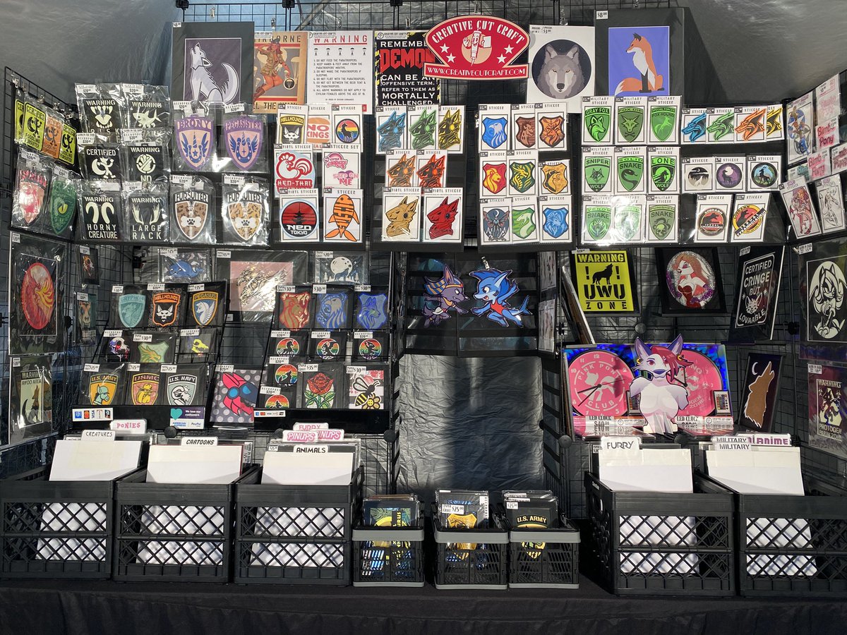 ArtistCreatCutC's tweet image. Mock display of decoupage products, posters, clocks, badges, shadowboxes, standees, and stickers #brony #furry #paperart