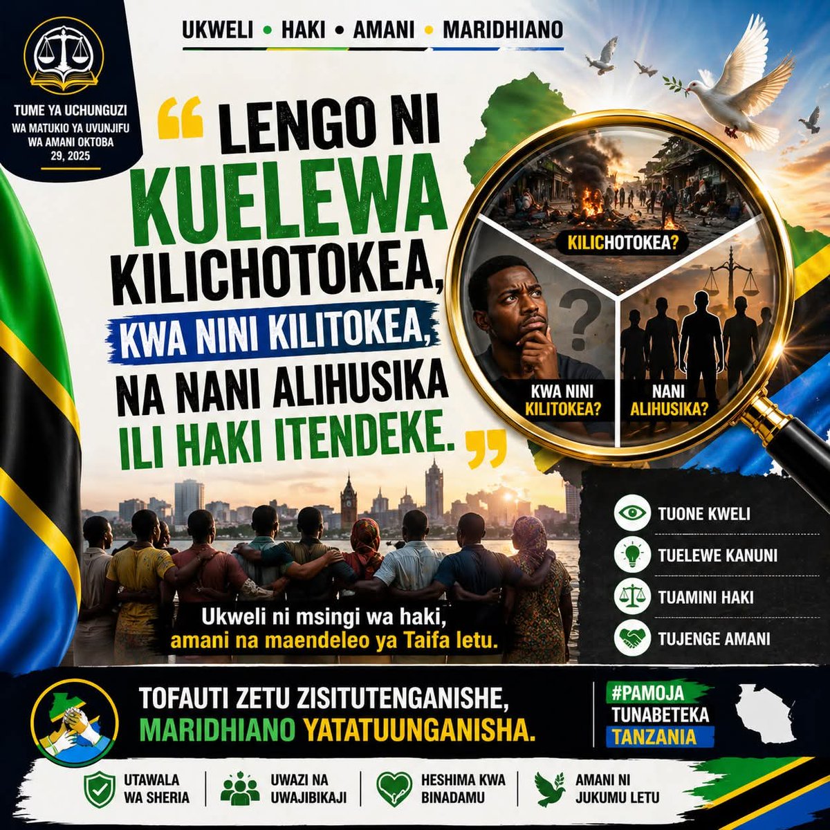 Baraza_Kuu's tweet photo. Tofauti zetu ZISITUTENGANISHE , Maridhiano YATATUUNGANISHA https://t.co/zKKqnZr6Yg