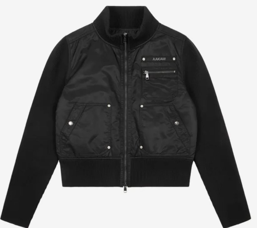 #지윤서스타일 윤서옷정보 점퍼

AAKAM(아캄)
Knitted Nylon Jacket (Black)  ₊˚✩
#지윤서 #JIYUNSEO
