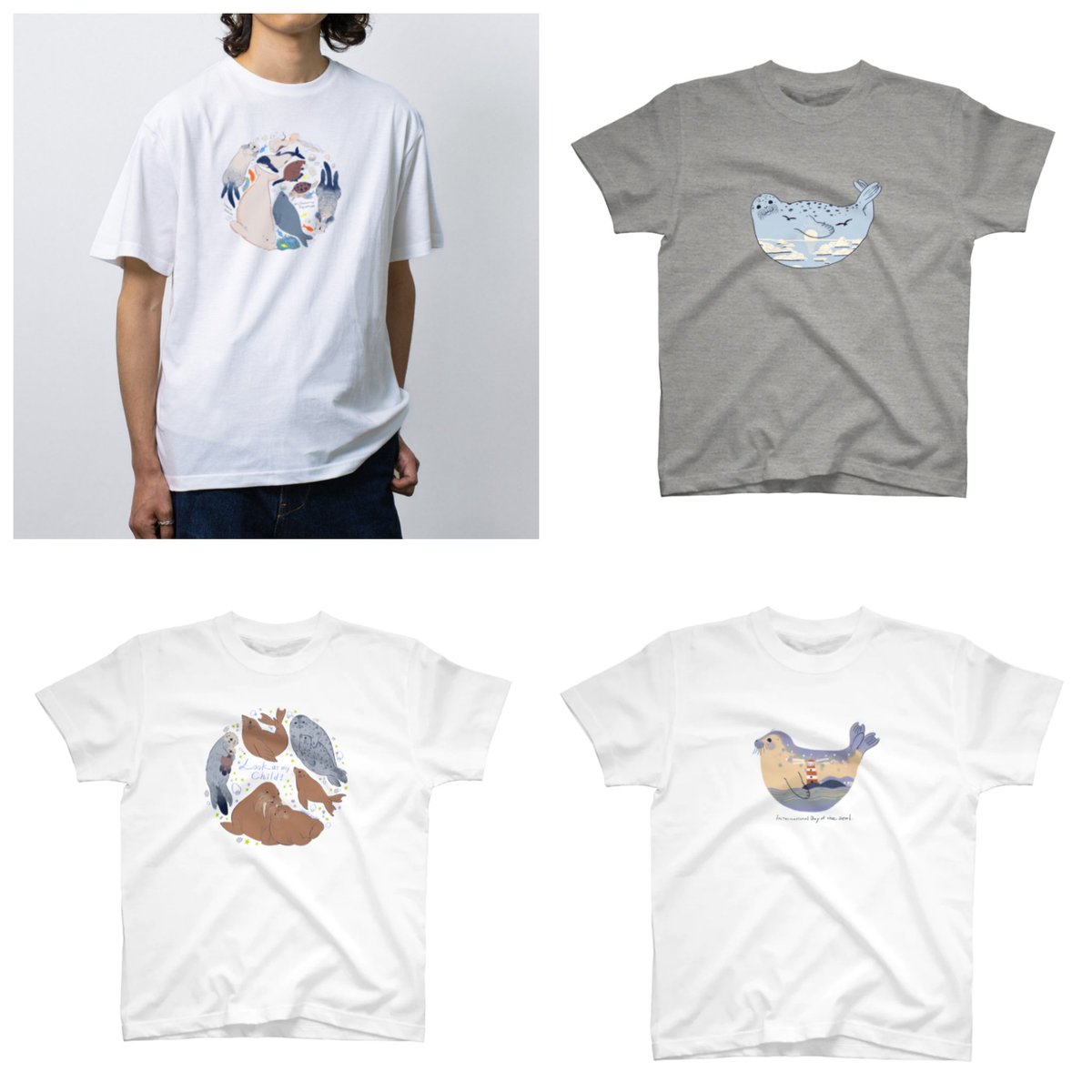 suzuri、こっそりTシャツセールを開催しています🦭火曜日まで800円引き