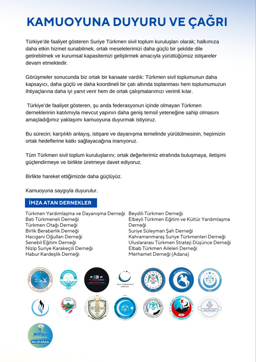 Suriye Türkmen Meclisi tweet media