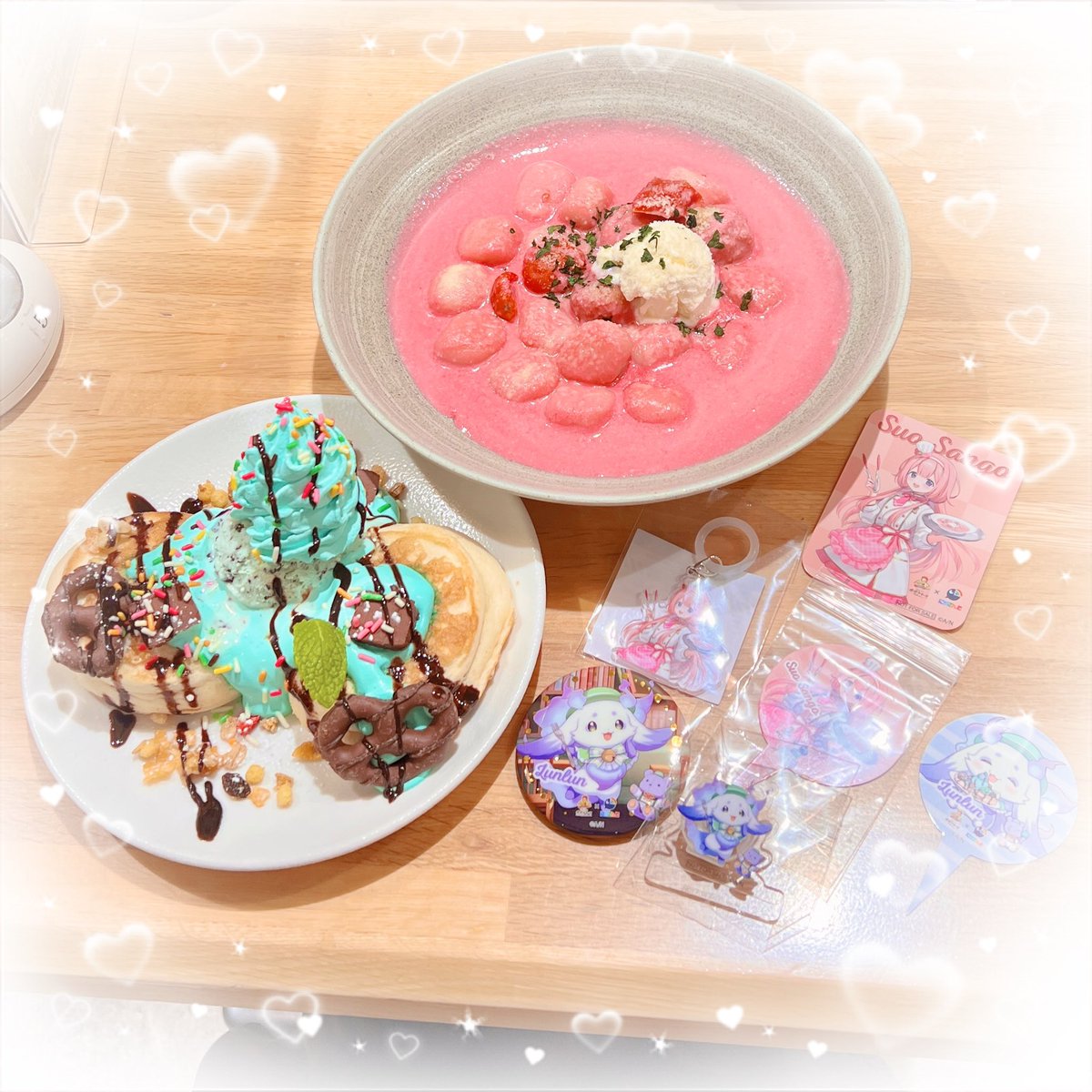 ポポラマーマ行ってきた〜🤗
コラボメニュー可愛くて美味しかった🎶
ピックはパペが持つと団扇みたいでベリーキュート🎶
また行くぞ！

#ルンルンポポラさンゴ