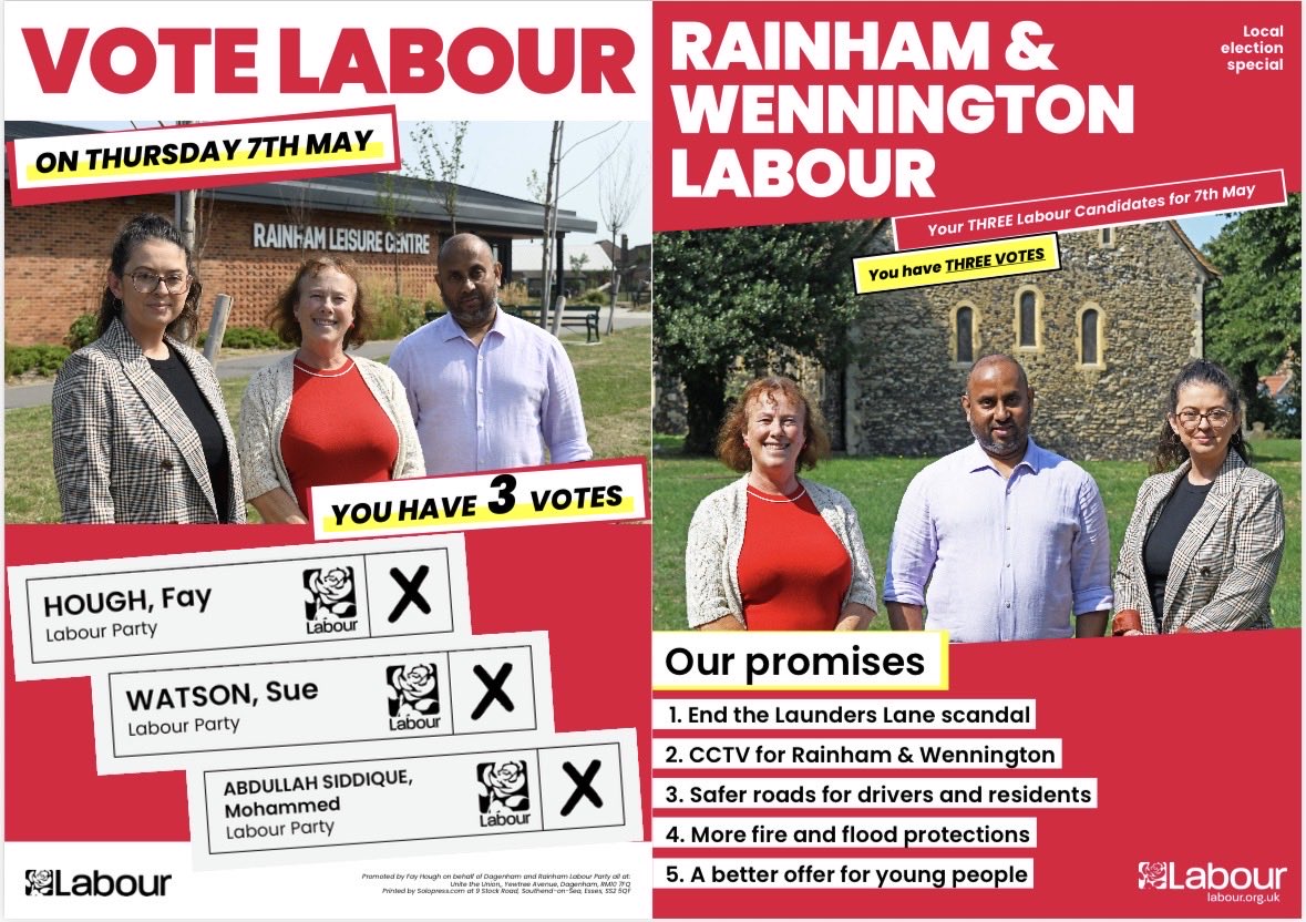 LabourFay's tweet image. Residents are repeatedly telling us that #Rainham and #Wennington is not being fought for at @LBofHavering town hall. The ward has had no #Labour representation in over 20 years. Vote change, vote to put Rainham &amp;amp; Wennington first on May 7th 🌹