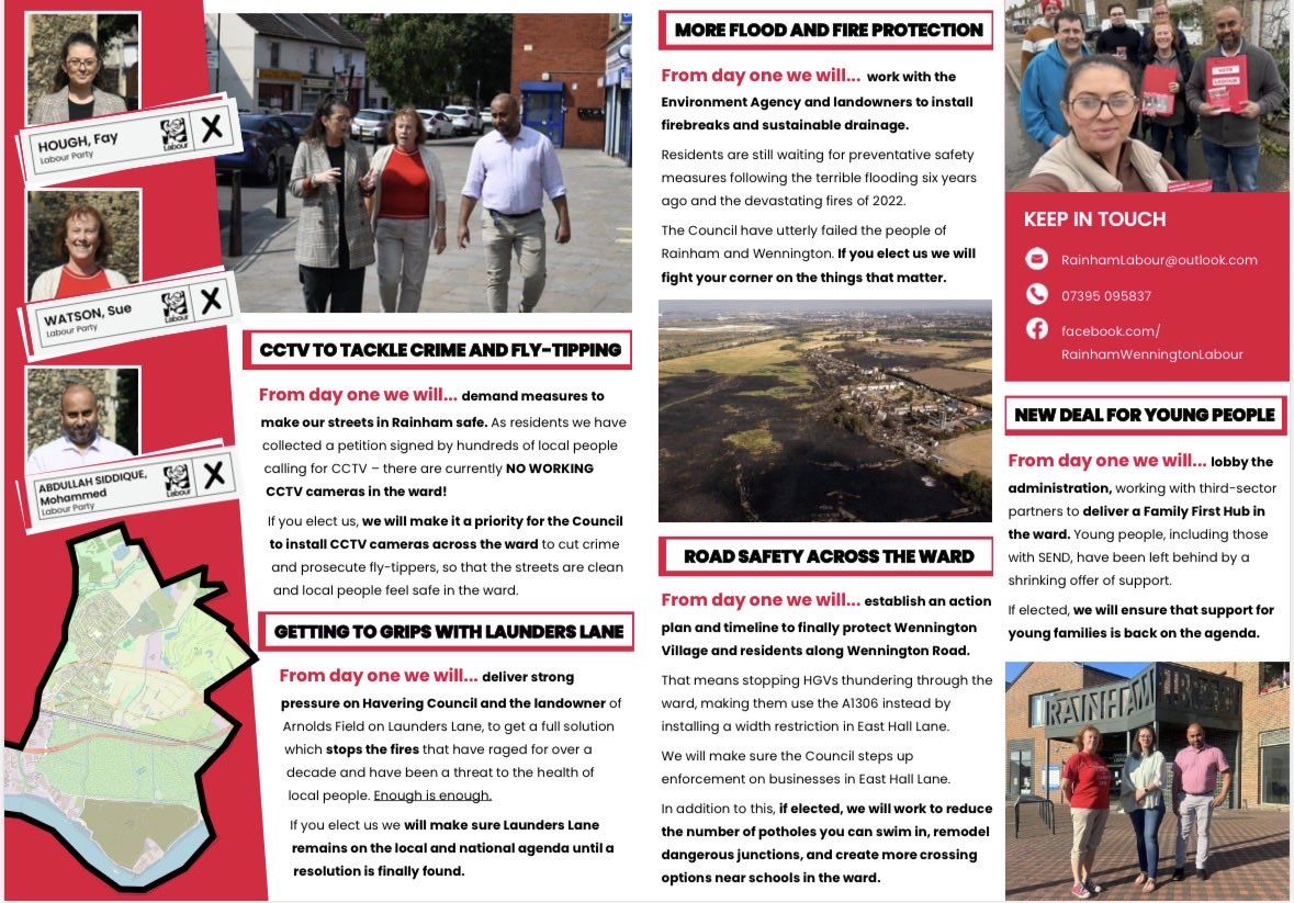 LabourFay's tweet image. Residents are repeatedly telling us that #Rainham and #Wennington is not being fought for at @LBofHavering town hall. The ward has had no #Labour representation in over 20 years. Vote change, vote to put Rainham &amp;amp; Wennington first on May 7th 🌹