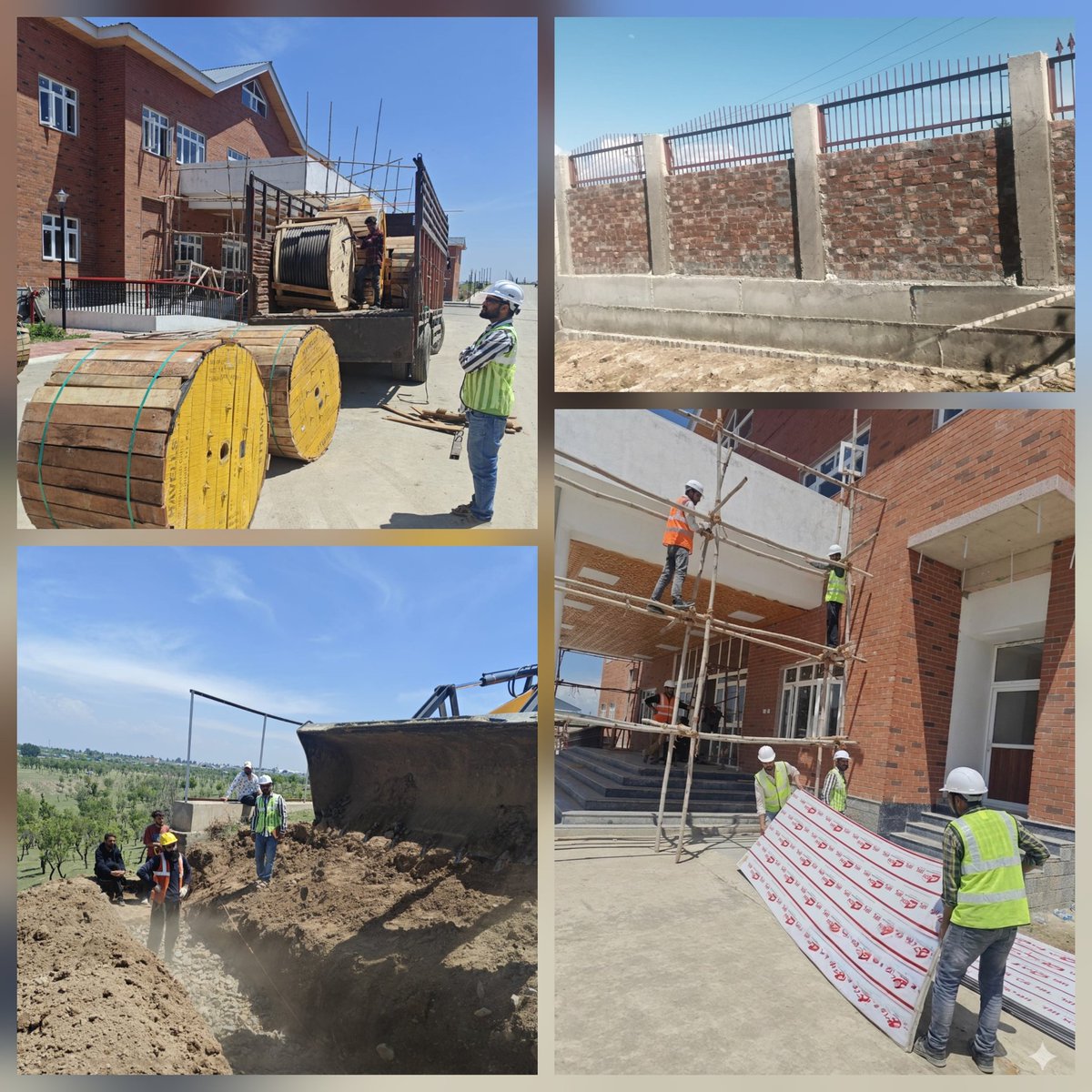ERA_gov's tweet image. #StateofArt #EmergencyOperationsCentre building being executed by @ERA_gov under #WorldBank funded #JTFRP at #Ompura Budgam is rapidly taking shape. Work goingonmultiple fronts-perimeter walls to critical cable installations&amp;amp;structural finishing 🛡️⛰️
​Building for safer tomorrow
