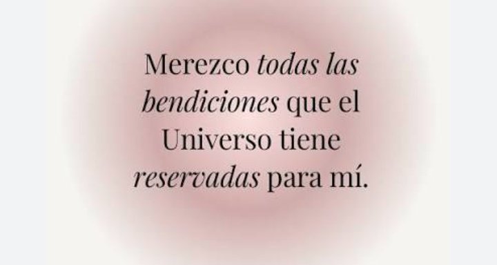 Lo merezco y confío en que se manifestará en mi vida.

Escribe en los comentarios "Lo Merezco" y no olvides darle 🔁 y ♥️ para compartirlo.

#Decretos #Manifestacion #Espiritualidad
