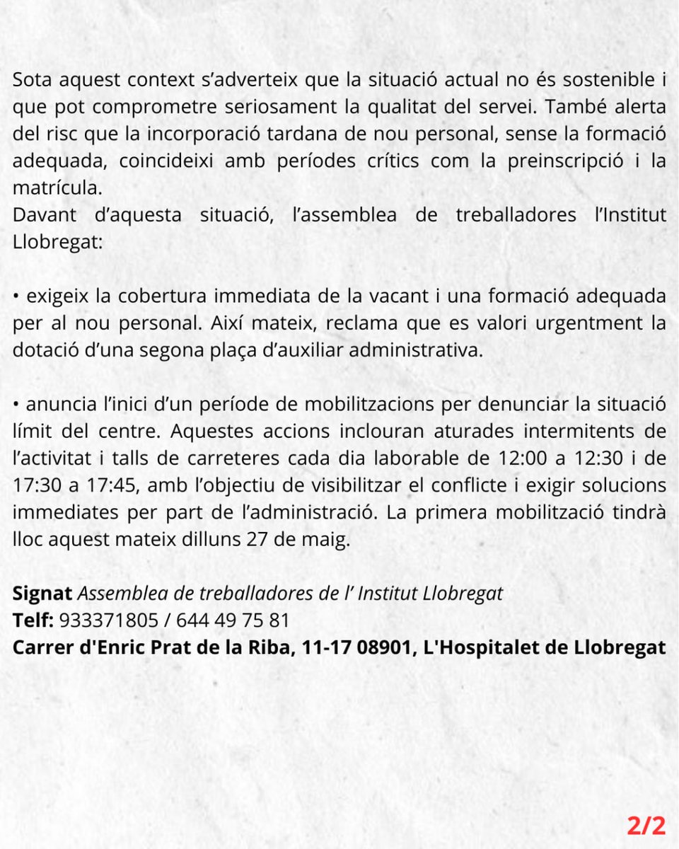 Assemblea Educativa L'H tweet media