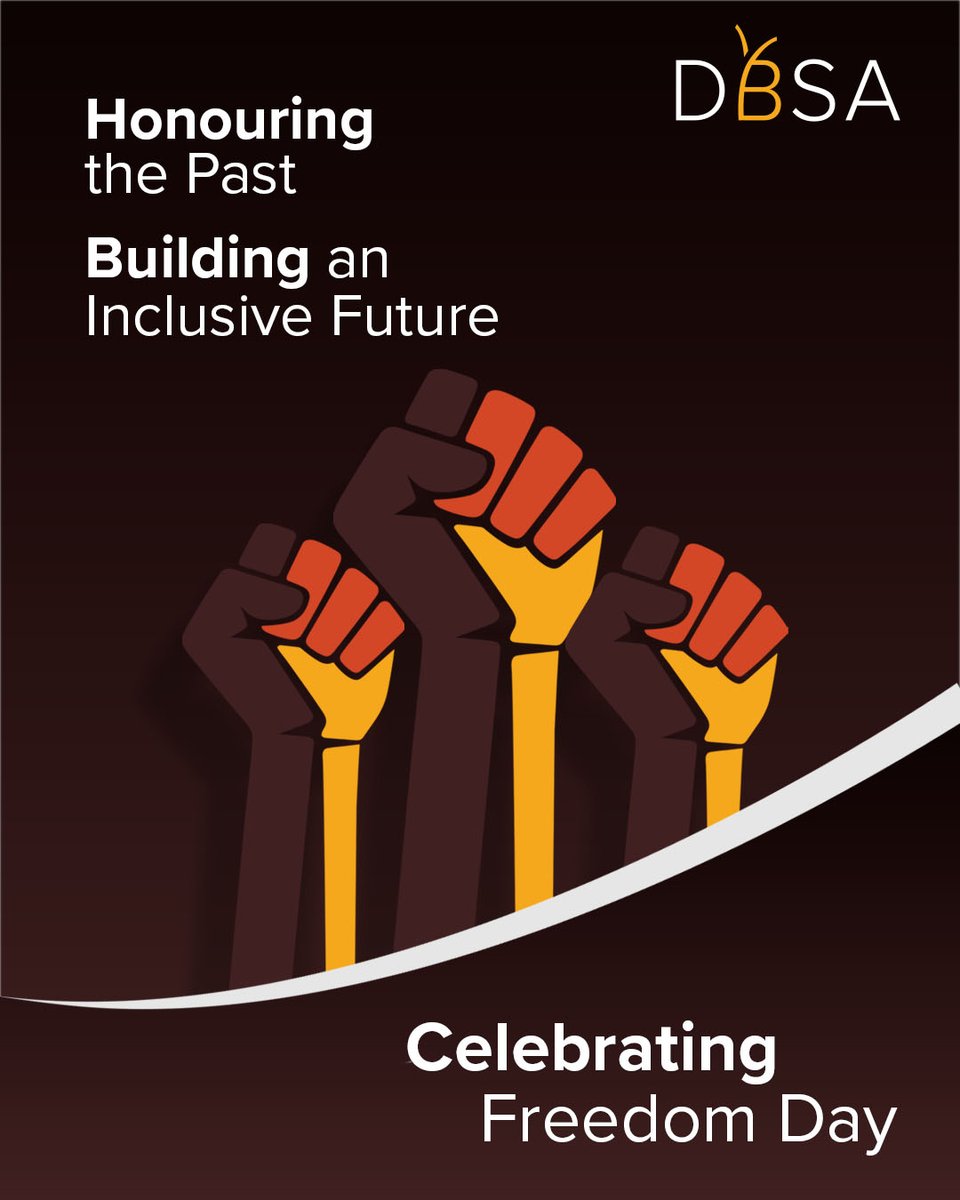 DBSA_Bank's tweet image. Celebrating Freedom Day, reflecting on our journey toward democracy and recommitting to a future of inclusive growth and opportunity for all.

#FreedomDay #SouthAfrica #InclusiveGrowth