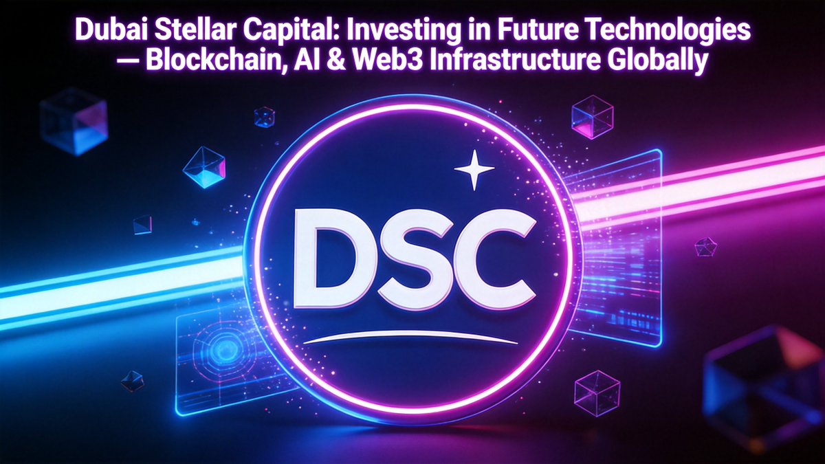 DubaiStellar's tweet image. Dubai Stellar Capital is focused on investing in the technologies shaping the future — from blockchain to AI and Web3 infrastructure across global markets.

#DubaiStellarCapital #Web3 #AI