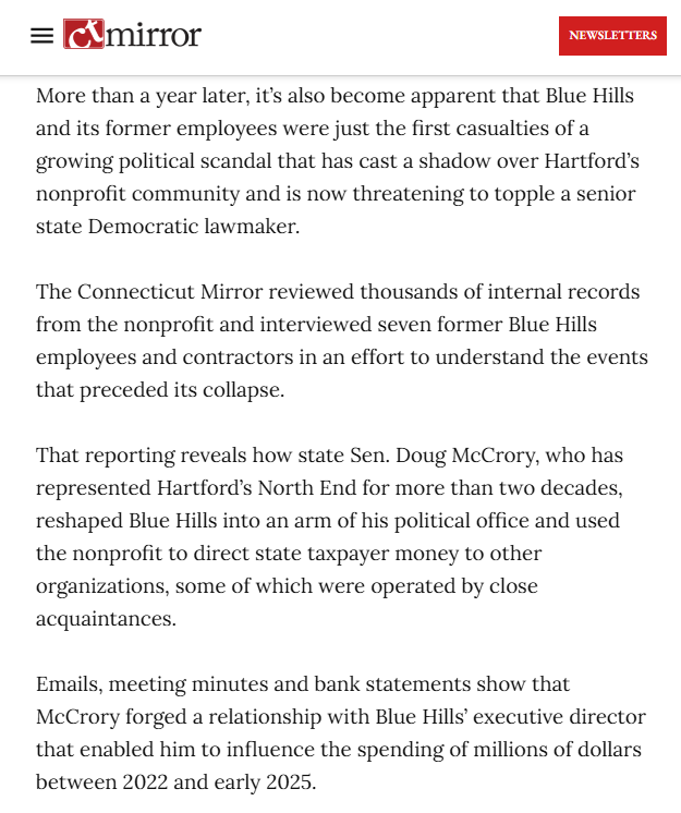 KristiTalmadge's tweet image. ⚖️💸 CONNECTICUT: State Senator Doug McCrory's Nonprofit Shell Game: Millions in Taxpayer Cash "Disappears" While Hartford's Favorite Son Plays Pass-the-Buck

In the latest chapter of Connecticut's endless nonprofit grift saga, a blistering forensic audit has laid bare how state