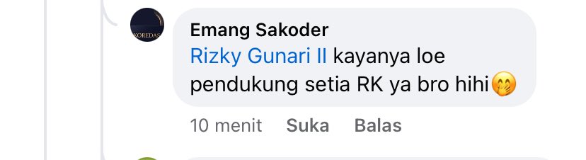 mhdRg_'s tweet photo. @Bandungboys_ @pikiran_rakyat Setiap kontra KDM auto di cap pendukung setia RK Wkwkwkkw https://t.co/zBKxvnRGdu