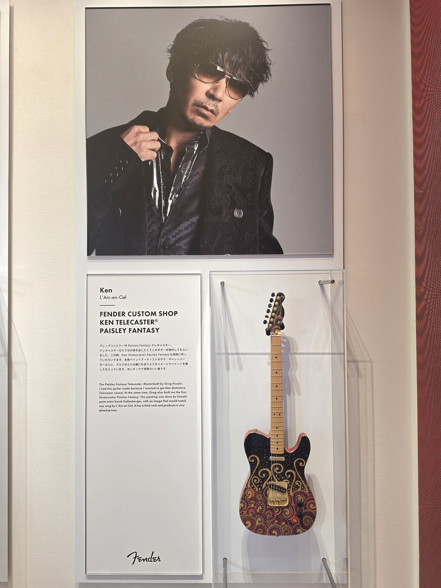 bucktick8080795's tweet image. 今日はKENモデルを見に
　
ここがわたしの
　　.*･ﾟ　.ﾟ･*.＿＿𝓐𝓷𝓸𝓽𝓱𝓮𝓻 𝓢𝓴𝔂＿＿.*･ﾟ　.ﾟ･*.

カッコ良い
　はぁ、カッコ良い🤍

＃Fender　#フェンダー原宿
#LArcenCiel　#ラルク
#35thLAnniversary　#KEN