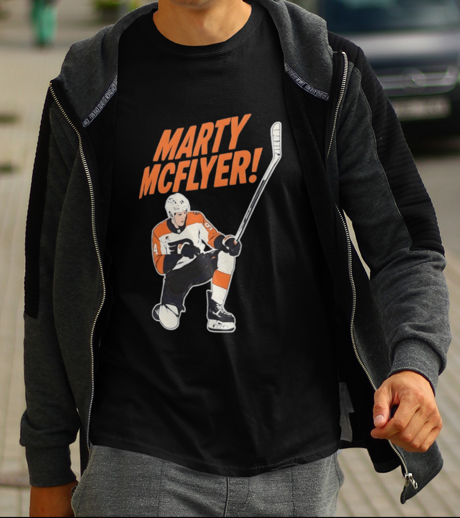 haneenshirtcom's tweet image. Sports fans—settle this: how cool is the Marty McFlyer Philadelphia Flyers mashup tee? 🚀 It totally takes me back to those legendary 80s vibes while cheering for the Flyers! What’s your favorite retro hockey moment? haneenshirt.com/product/t-shir…

#NHL #Flyers #RetroVibes