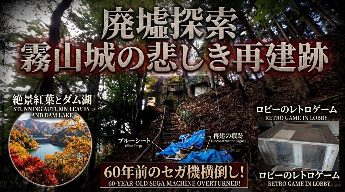 この後20時30分配信開始！！
平屋だと思ったら地下や屋上階までありました。超レトロなセガのクレーンゲーム。オーナーさんが最後まで挑み続けた再建への悲しき跡が部屋という部屋に😭
『山の上の心霊廃ホテル』最終章
youtu.be/G5XEe_-aWNU
#心霊 #廃墟 #城