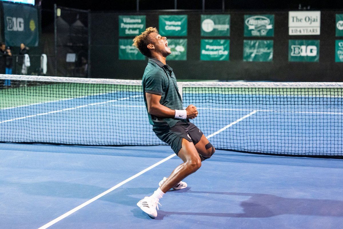 MSU_Athletics's tweet photo. While most of you were sleeping...

@MSU_MTennis was busy winning its first Big Ten Tournament title since 1967! 🏆 https://t.co/Y79GYXcwsO