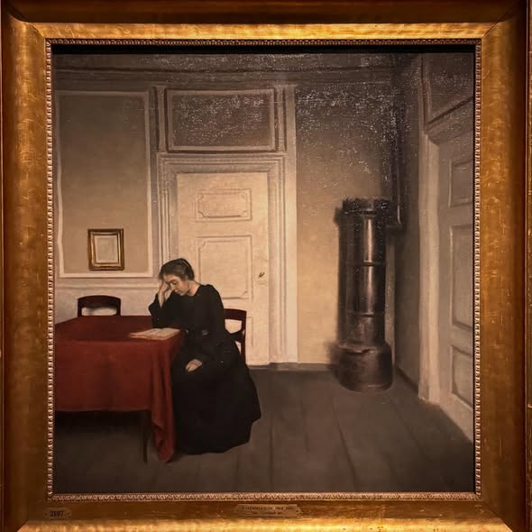 lucasfh1976's tweet image. #anewdayhascome #comienzaunnuevodía Hammershøi. El ojo que escucha @MuseoThyssen #arte #art