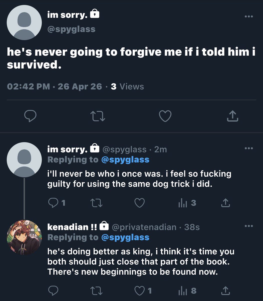 primaryx2_'s tweet image. #OYDESSYDUO #SOCMED concept
🦜☯️ 
“if it's wrong to tell the truth, what am i supposed to do?”

• AN AU where Wifies used the same "dog" mechanic on Parrot and survived the paragon explosion. Parrot moved on— yet he still thinks of him from tim to time.
         
#angst