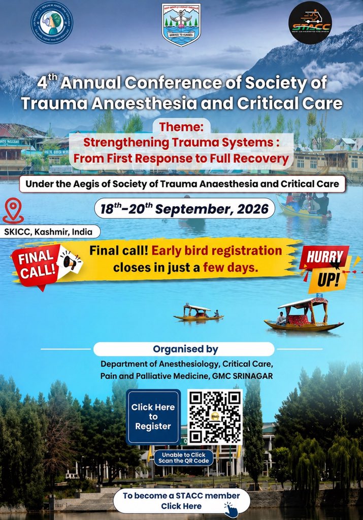AnesthesiaGMCSr's tweet photo. Final call 🚨
Grab the Early Bird before it’s gone!

Register now ⏳
Early Bird closes 30th April https://t.co/coDmd8dUZ6