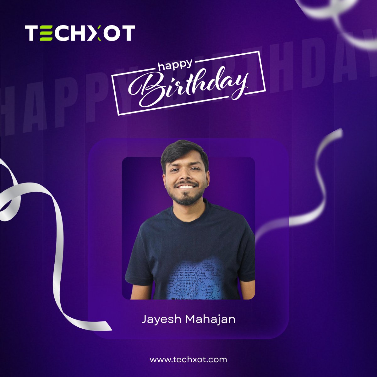 _techxot's tweet photo. 𝗛𝗮𝗽𝗽𝘆 𝗕𝗶𝗿𝘁𝗵𝗱𝗮𝘆, @jayeshm74096762 

Wishing you success, growth, and great achievements ahead. Your dedication and positive approach truly stand out at work.

Have a fantastic year ahead! 🎂✨

#HappyBirthday #WorkplaceHappiness #Techxot #Nashik https://t.co/fkmOFUtRfx