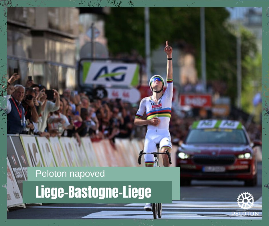 Tadej Pogačar se v Liege vrača kot prvi favorit za zmago na sloviti La Doyenne! Bo znova pokoril konkurenco?

⭐️⭐️⭐️ T. Pogačar
⭐️⭐️ R. Evenepoel, P. Seixas
⭐️ M. Skjelmose, R. Gregoire, G. Ciccone

👶: E. Verstrynge
🧠: P. Bilbao

#LBL