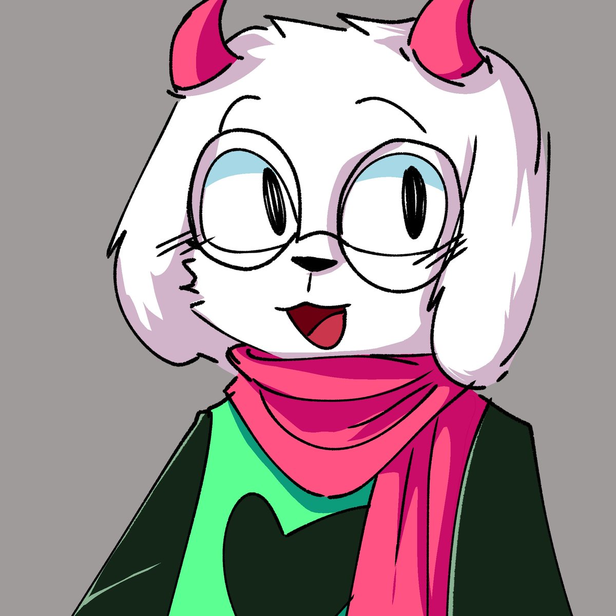 Dibujo de Ralsei (a memoria sin referencia) porque esta cuenta anda bien muerta :D
#deltarune