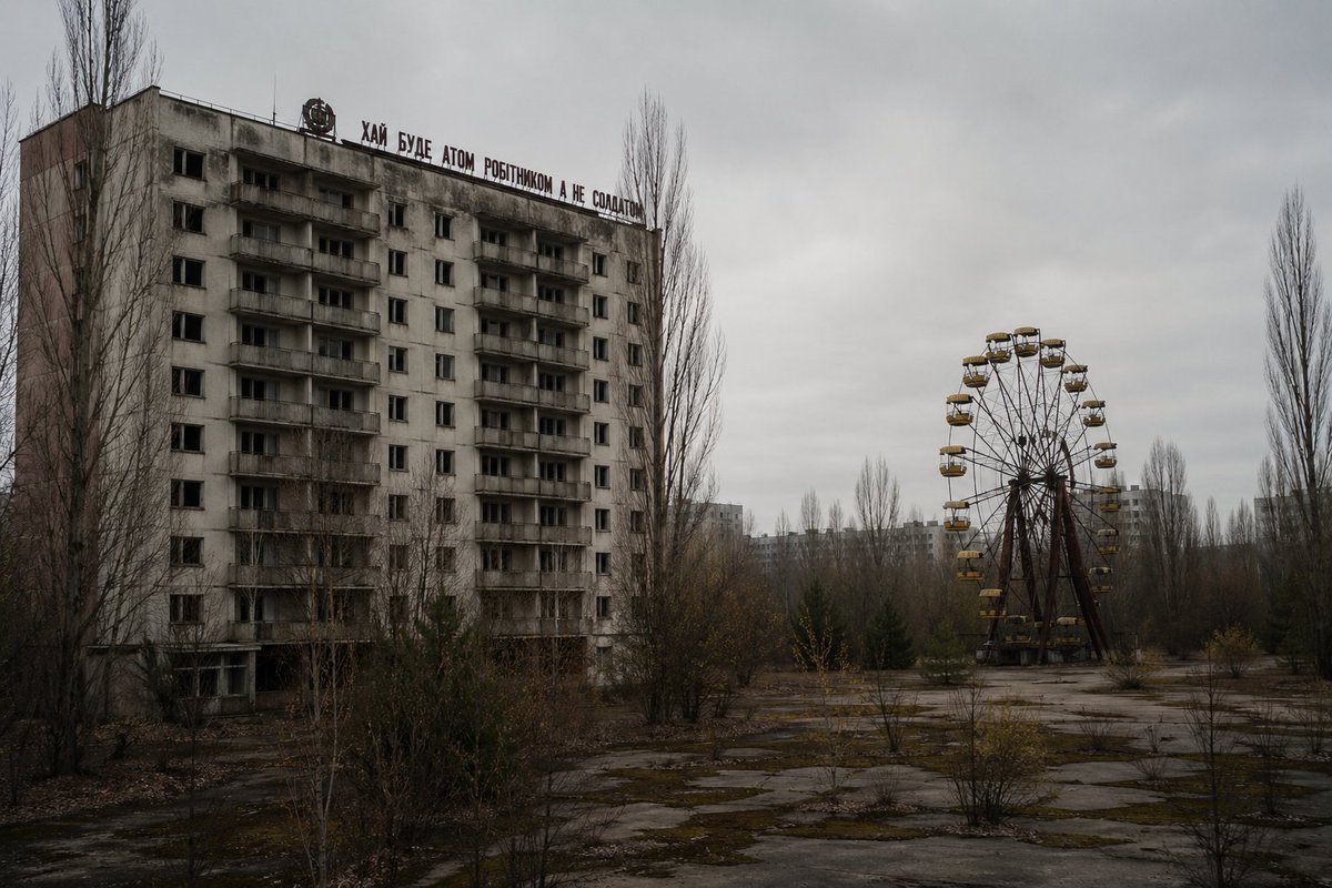 GabrielCollad14's tweet photo. El 26 d’abril de 1986 tingué lloc l’accident de #Txernòbil, una de les pitjors catàstrofes nuclears de la història. Quaranta anys després, encara en patim les conseqüències ambientals i humanes, i ens recorda els riscos de l’energia nuclear.
(Imatge: ciutat fantasma de Prípiat). https://t.co/uyDlnxyGC8