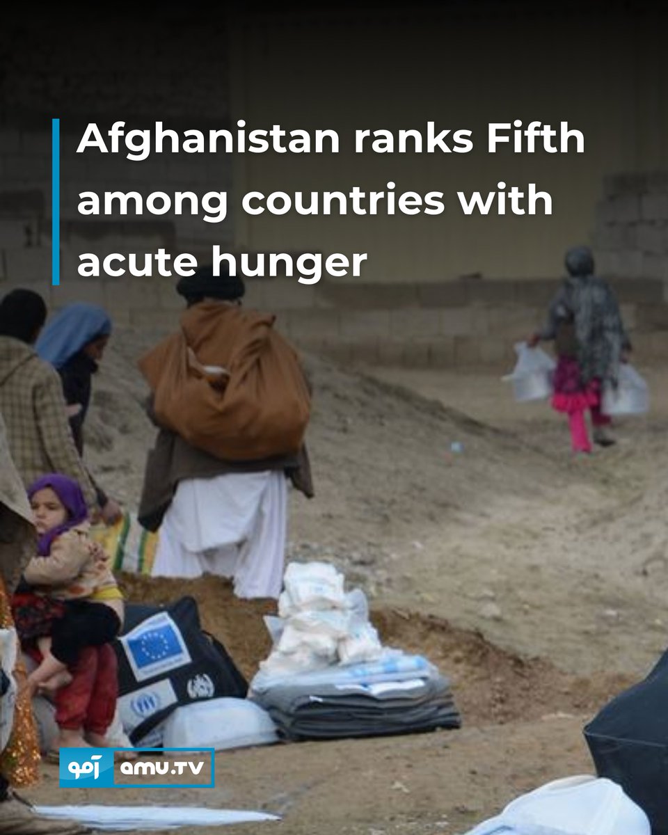 AmuTelevision's tweet image. Afghanistan ranks fifth among the world’s worst-affected countries for acute hunger, with 17.4 million people, about 36 percent of its population, facing high levels of food insecurity, according to the 2026 Global Report on Food Crises.

amu.tv/236542/