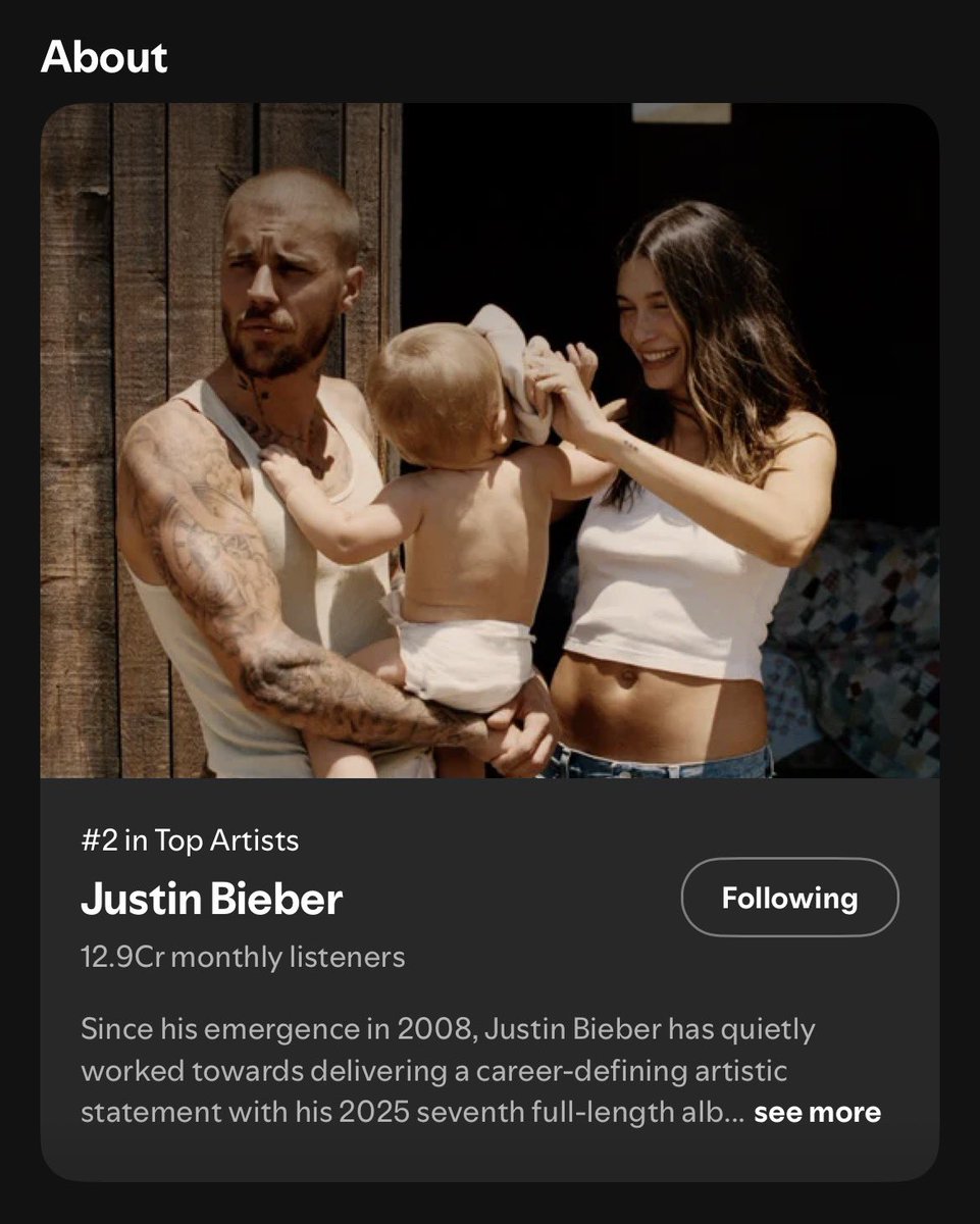 Hitanshu_28's tweet photo. @JustinsTourNews @jbtraacker @justinbieber #2 in the world https://t.co/jWIs9Qsyjy