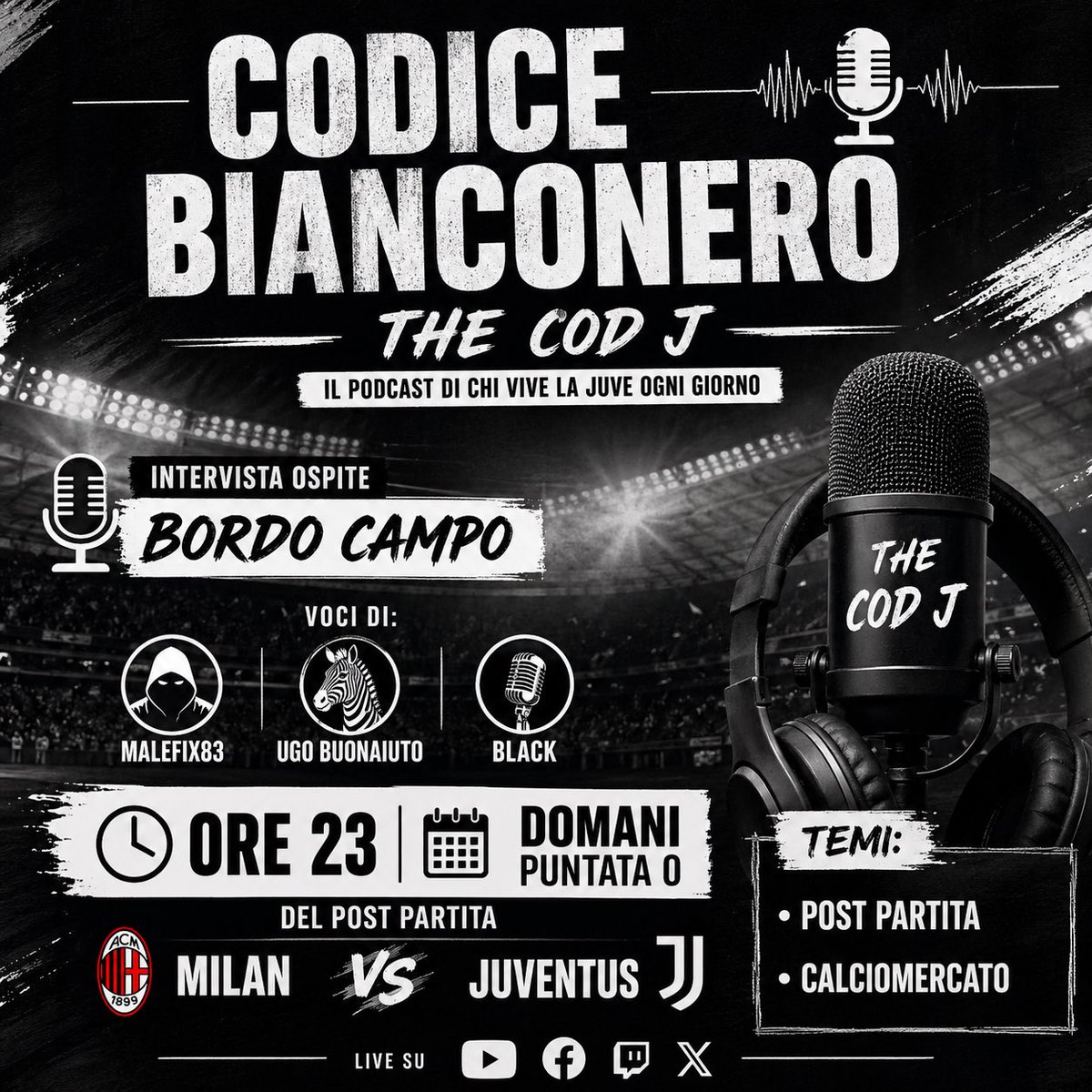 🎙️ Un anno fa, in una sera qualunque, ho aperto un editor di testo e ho cominciato a scrivere.

Non sapevo dove sarei arrivato. Sapevo solo una cosa: che il modo in cui si parlava di Juventus, in Italia, non mi bastava più. Non bastava ai tifosi veri. Non bastava a chi questa