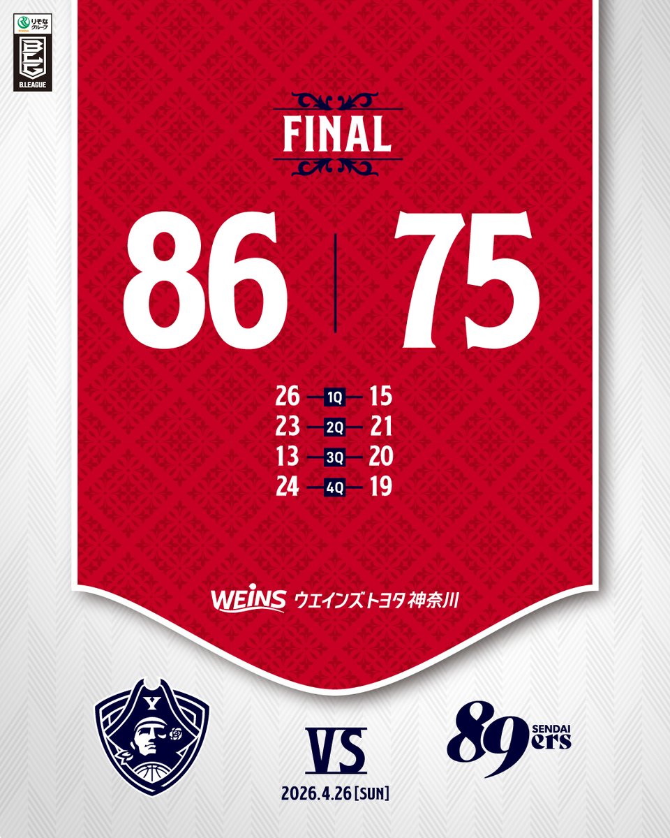 横浜ビー・コルセアーズ tweet media
