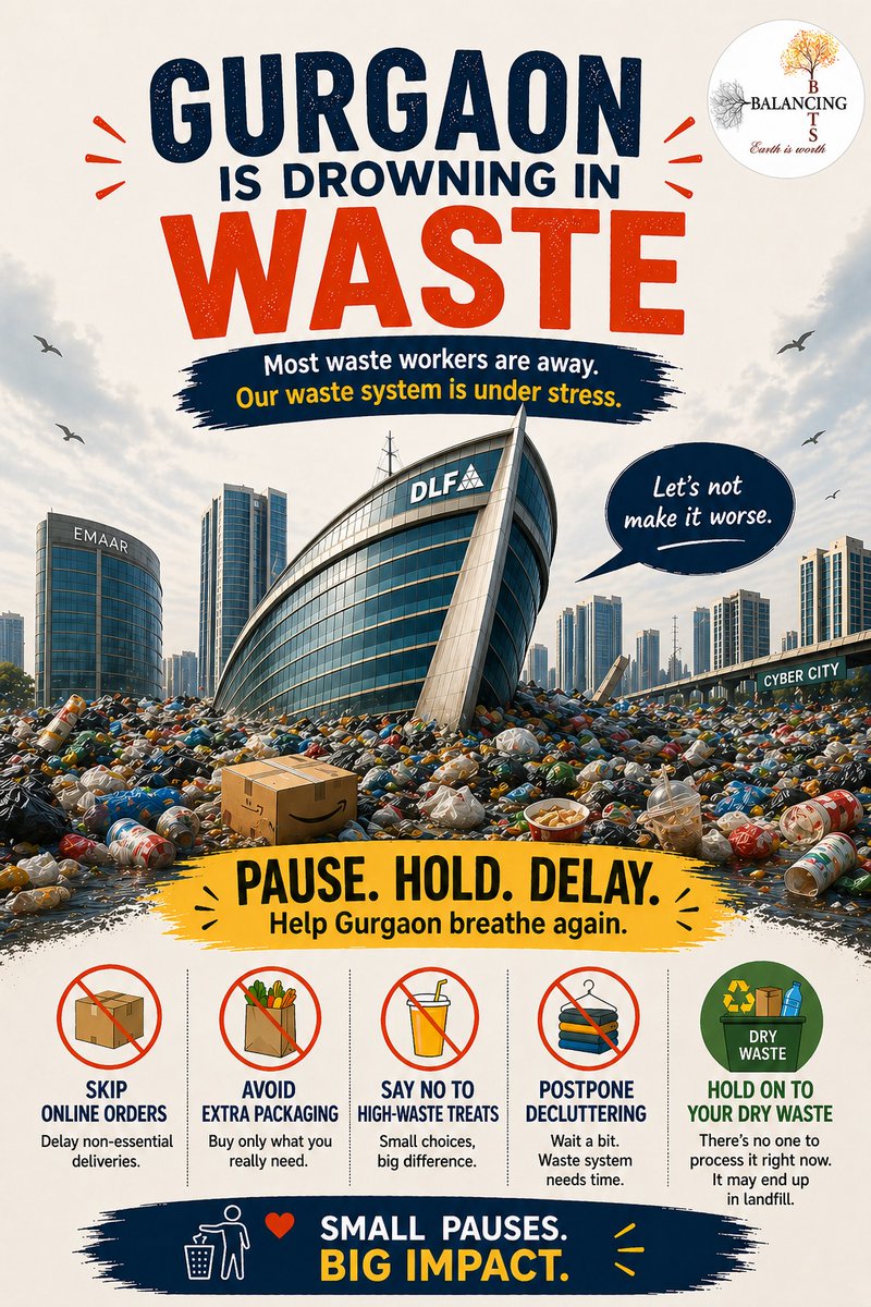 Behind the scenes, the people who keep our city clean are missing—and the system is struggling.

 💛 Reduce waste 
 📦 Delay deliveries
 ♻️ Store your recyclables - Chances are they might also end up in landfill.

Sometimes, doing less is the most responsible thing we can do.