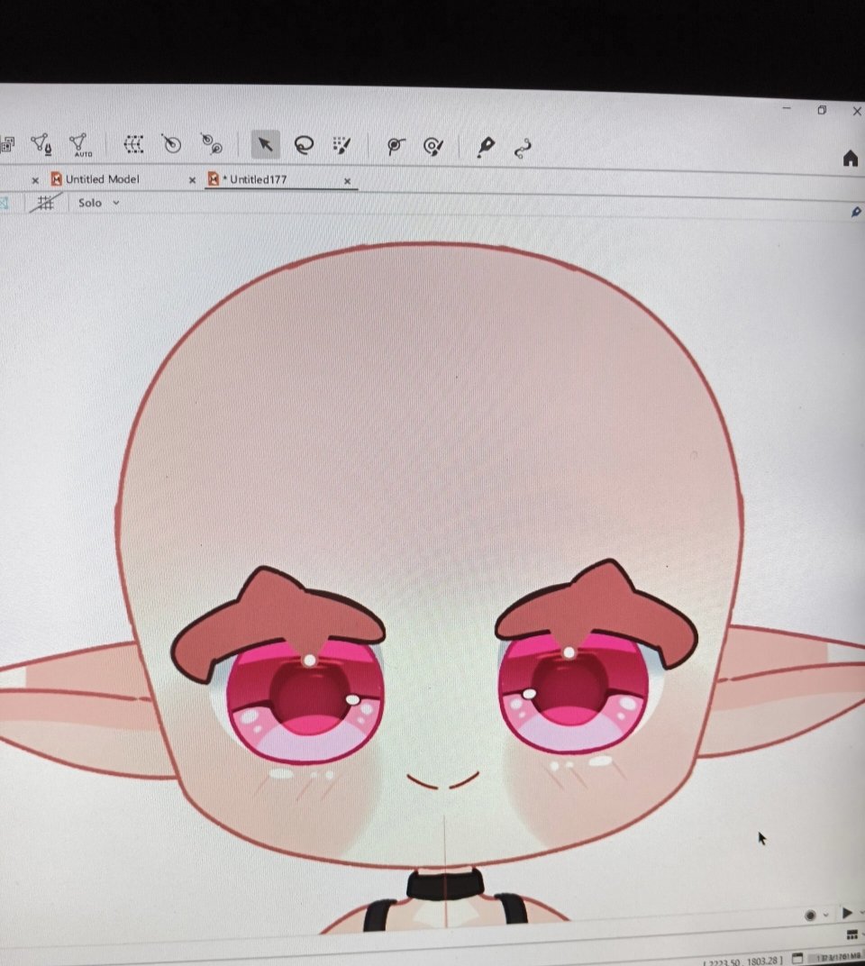 fifinechimi's tweet photo. bald fifi hehe~ I tried rigging my chibi model eventho I have zero experience in rigging. 🤣

my chibi model by wawaarts.s(Tiktok)
#vtuber #indievtuber https://t.co/UVYr7qBhyo