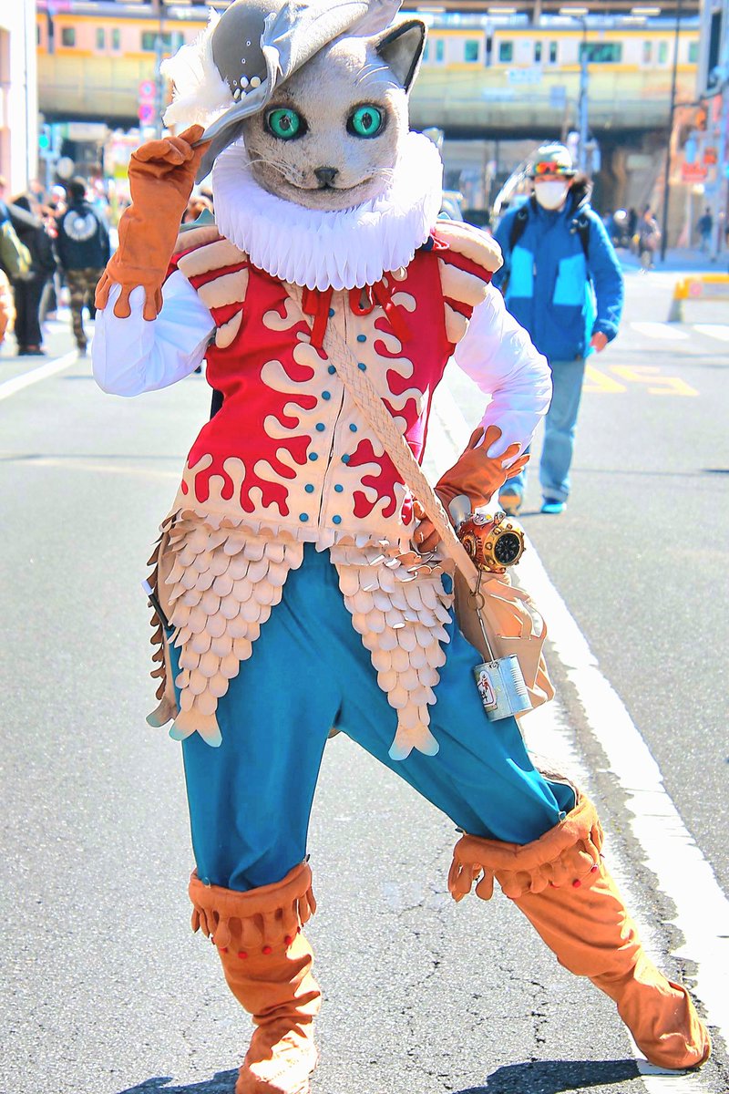 Arthur_of_cat's tweet photo. 亀戸ねこさんぽ🐾の写真
その2だよ～✋😸✨📷✨

#ねこさんぽ
#エンカメ
#亀戸大道芸
#ロービング
#スタチュー https://t.co/LIrdQEDr9Z