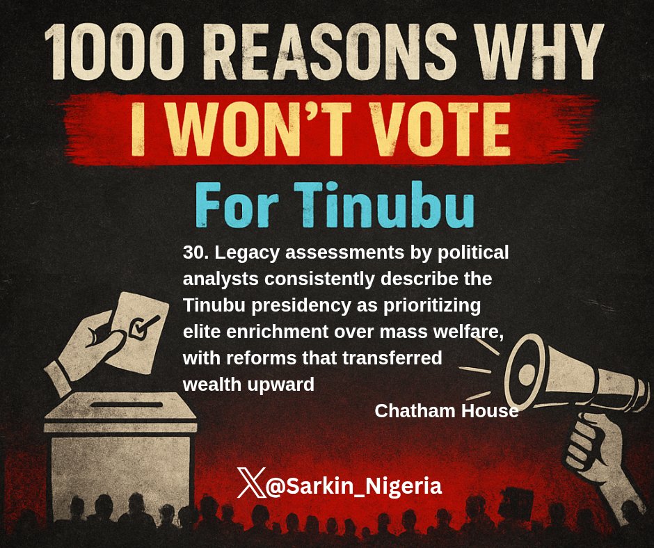 Sarkin_Nigeria's tweet image. Reason #30/1000 reasons why I will not vote for Tinubu in 2027 #NotMyPresident #Nigeria2027