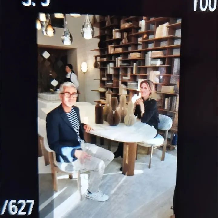 ebg_design's tweet image. Filming and chatting @paciniecappellini 💫 #design @ervasbasilicogirardi #furniture #madeinitaly #salone2026