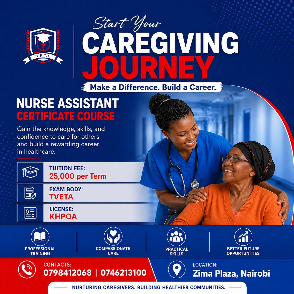 FreLearnCollege's tweet photo. 🎓 CAREGIVING Level 4 | HCA | HSS

TUITION FEE: 25,000 per Term 
EXAM BODY: TVET CDDAC 
DURATION: 6 Months
Entry Grade: All grades accepted 

📞 Contacts: CALL / WHATSAPP 
📲 0798 412 068 | 0740 887 493
🌐 https://t.co/xCsud52g0o
📍Location:  Zima Plaza, Transami, Nairobi https://t.co/hepvDYXs0b