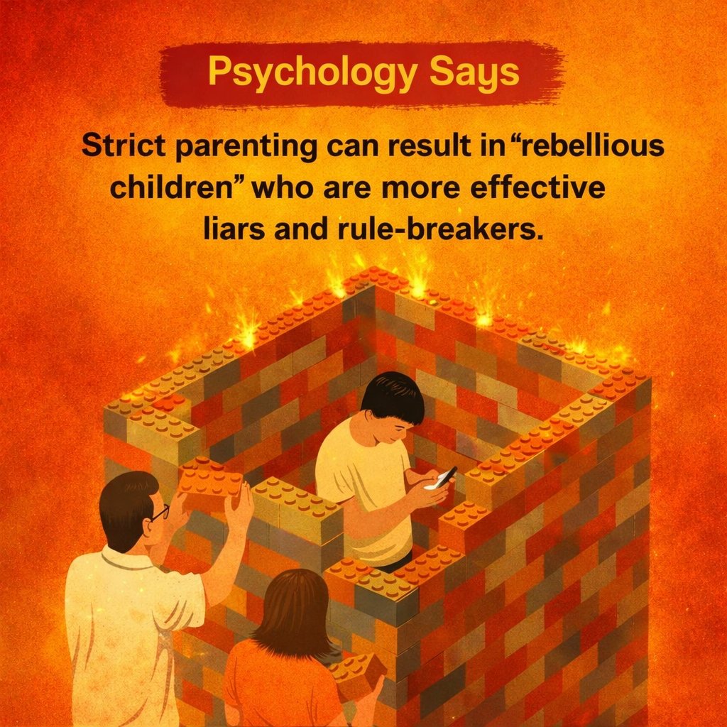psychology_org's tweet image. Psychology Says

Strict parenting can result in “rebellious children” who are more effective liars and rule-breakers. #psychology