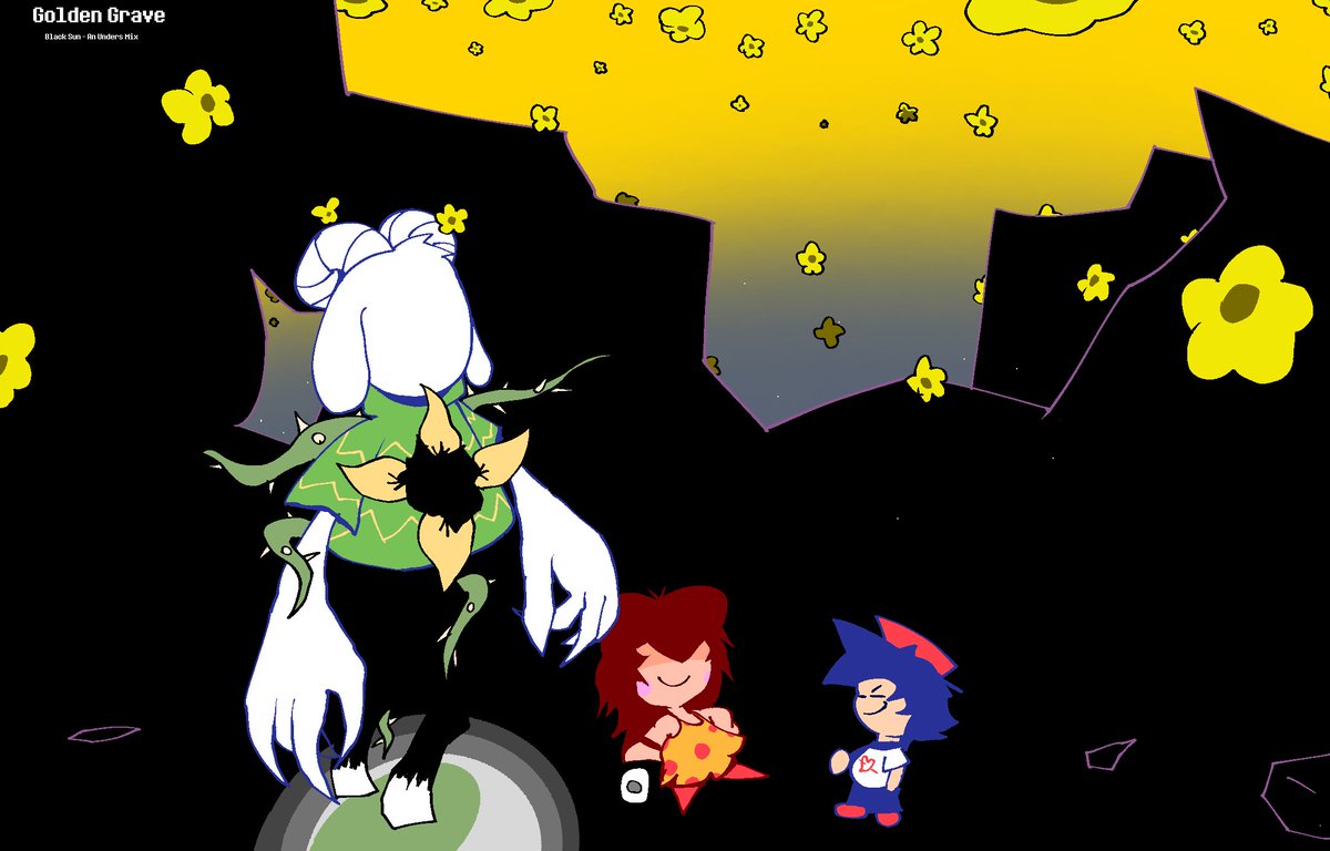 FunnyFruit101's tweet image. GOLDEN GRAVE - Black Sun An Unders Mix
#undertale #fnf #anundersmix