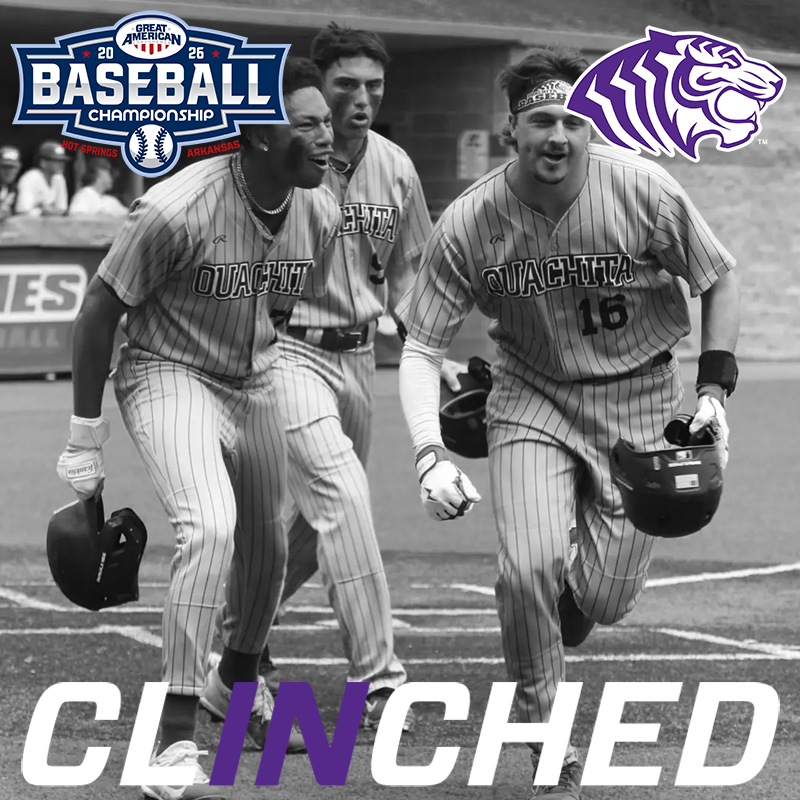 GACAthletics's tweet photo. Congrats to @OuachitaTigers @OuachitaBSB  on becoming the 8th team to secure a spot in #theGAC ⚾️ Championship field #clINched https://t.co/iVbcRV8LSH